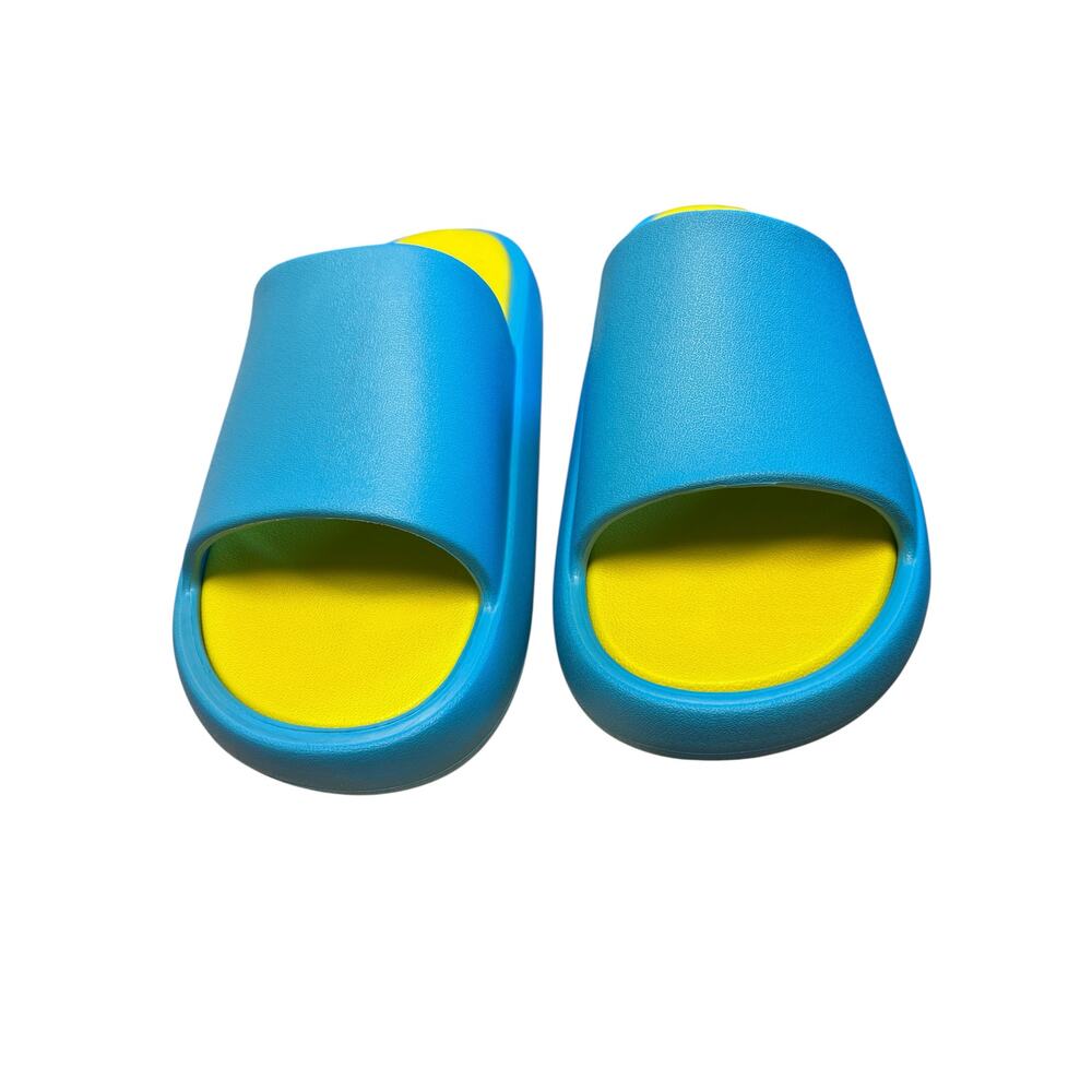J/Slides SquishTurquoise and Yellow EVA Sandals Women’s Size 8 NWT